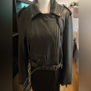 NEW Cleobella Belted Fringe Leather Jacket